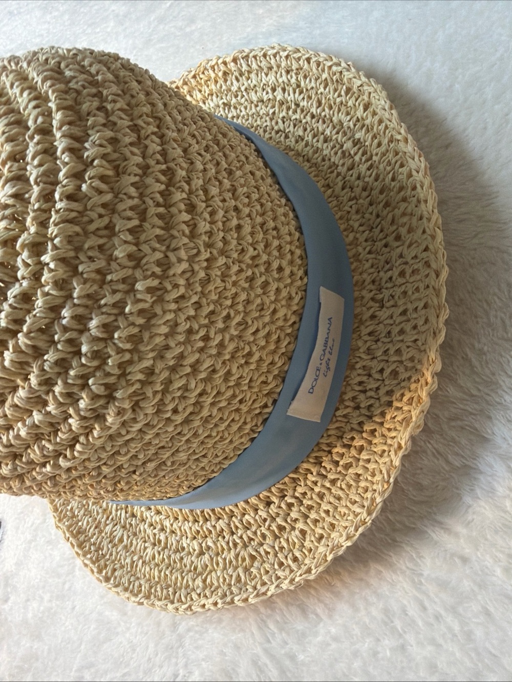 Dolce & Gabana women’s Straw Sun Hat with Blue Band - Picture 13 of 13